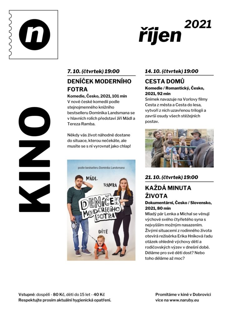 Kino Dobrovice - program říjen